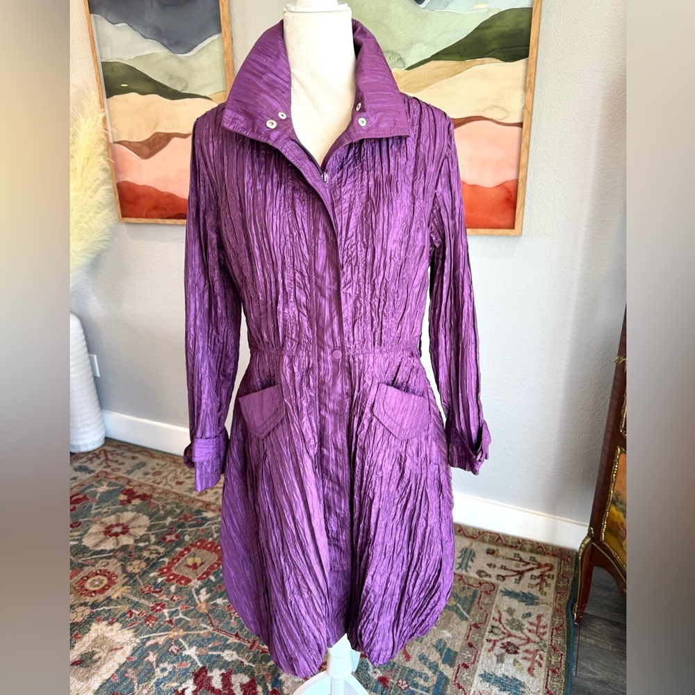 D&Y Purple Crinkle Lightweight Jacket